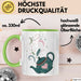 Teeliebhaber Tasse Geschenkidee für Kräuter Enthusiasten Grün Trendation