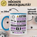 DJ Geschenk Tasse Lustiger Spruch Erheben Sie Sich Der DJ Betritt den Raum Blau Trendation