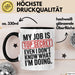 Job Tasse Geschenk My Job Is Top Secret Geschenkidee Lustig Beruf Schwarz Trendation
