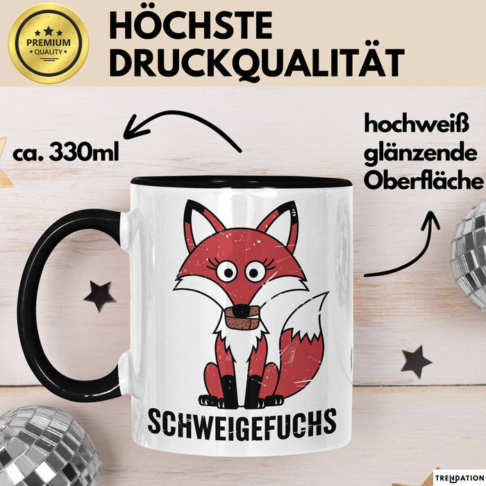 Kindergartenlehrer Wertschätzung Tasse Geschenk Lustige Geschenkidee Spruch Schweigefuchs Trendation