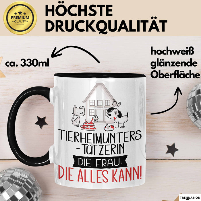 Tierheimunterstützerin Geschenk Tasse Becher Die Frau Die Allen Kann Geschenkidee für eine Tierheimunterstützerin Lustig Trendation