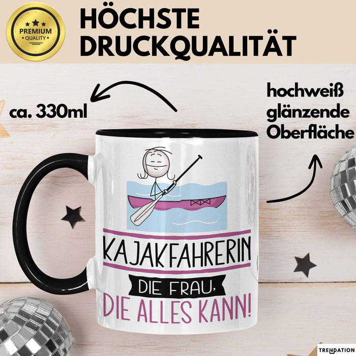 Kajakfahrerin Geschenk Tasse Becher Die Frau Die Allen Kann Geschenkidee für eine Kajakfahrerin Lustig Trendation