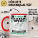 Volleyballspieler Tasse Geschenk für Volleyballspieler Geburtstag Lustiger Spruch Kaffee-Becher Was Ist Deine Superkraft Rot Trendation