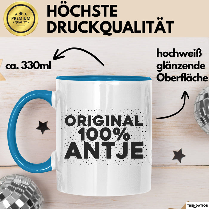 Antje Tasse Original 100% Antje Geschenk Blau Trendation