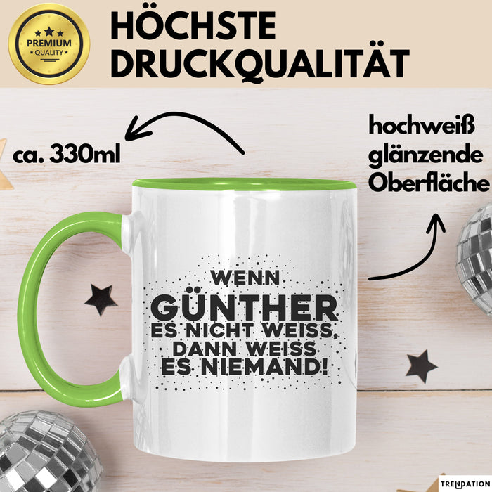 Guenther Tasse Wenn Guenther Es Nicht Weiss, Dann Weiss Es Niemand!