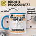 Basketballspieler Tasse Geschenk für Basketballspieler Geburtstag Lustiger Spruch Kaffee-Becher Was Ist Deine Superkraft Blau Trendation