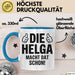 Helga Tasse Geschenk Die Helga Macht Dat Schon Geschenkidee Becher mit Name Blau Trendation