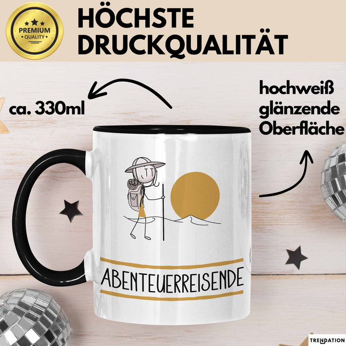Geschenk für Abenteuerreisende Tasse Lustige Geschenkidee Geburtstag Ich Bin Abenteuerreisende Ich Darf Das Trendation