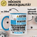 Schwimmsportler Geschenk Tasse Lustiger Spruch Erheben Sie Sich Der Schwimmsportler Betritt den Raum Blau Trendation