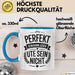 Ute Tasse Geschenk Perfekt Sein Kann Jeder Geschenkidee Geburtstag Blau Trendation