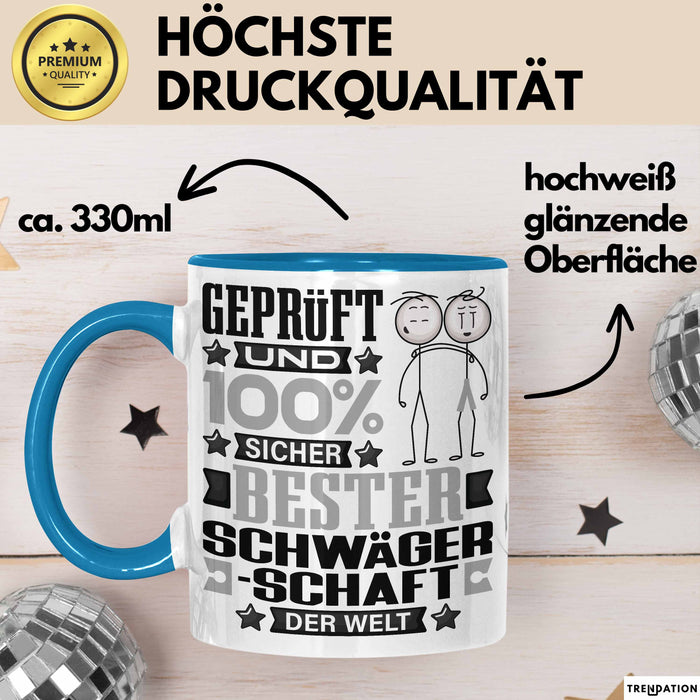 Schwägerschaft Geschenk Lustiger Spruch für Schwägerschaft Geschenkidee Bester Schwägerschaft Der Welt Blau Trendation