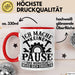 Handwerker Geschenk Tasse Ich Mache Keine Pause Das Werkzeug Muss Sich Erholen KFZ Mechaniker Hausmeister Elektroniker Anlagenmechaniker Rot Trendation