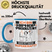 Hiphop-Produzent Tasse Geschenk für Hiphop-Produzent Geburtstag Lustiger Spruch Kaffee-Becher Was Ist Deine Superkraft Blau Trendation
