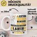 Läufer Geschenk Tasse Lustiger Spruch Erheben Sie Sich Der Läufer Betritt den Raum Weiß Trendation