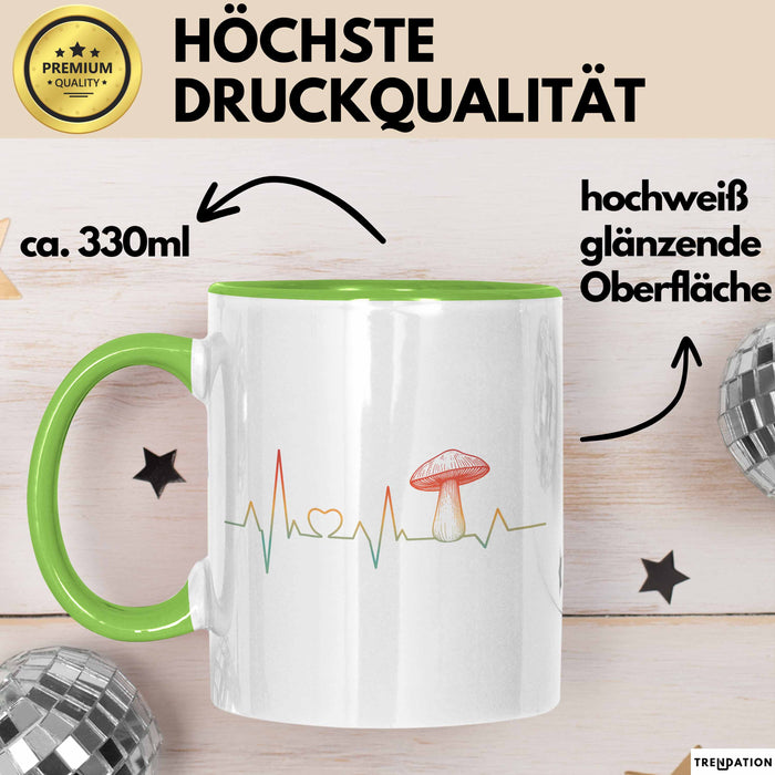 Pilzsammler Tasse Geschenk Pilze Sammeln Geschenkidee Grün Trendation