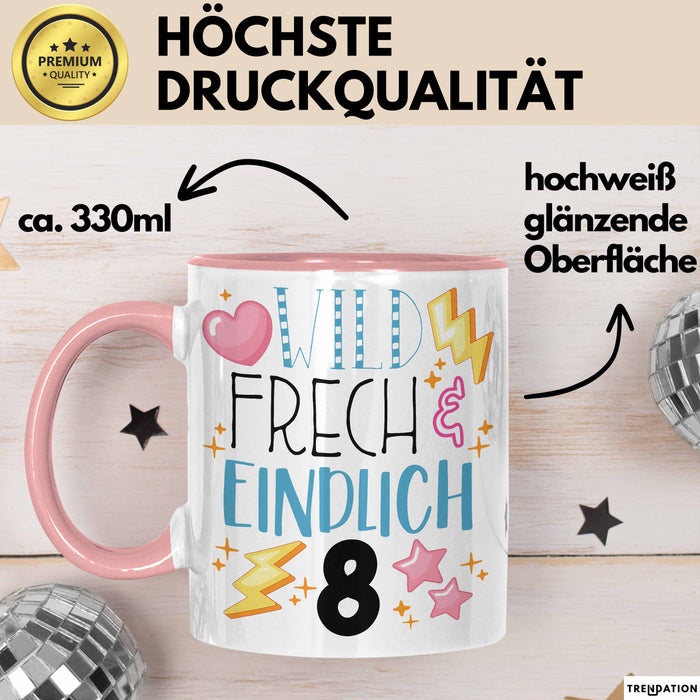 Witzige Tasse Geschenk Wild Frech Und Einfühlsam Süßes Design Rosa Trendation