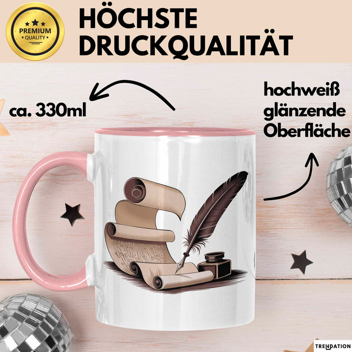 Historiker Tasse Geschenkidee für Zeitreisende Rosa Trendation