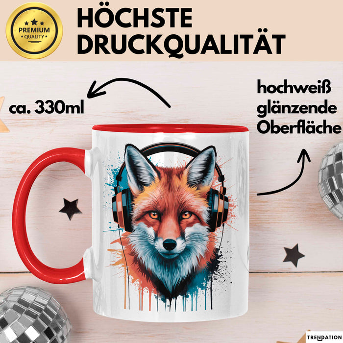 Fuchs Tierliebhaber Tasse Geschenk Lustige Geschenkidee Spruch Rot Trendation
