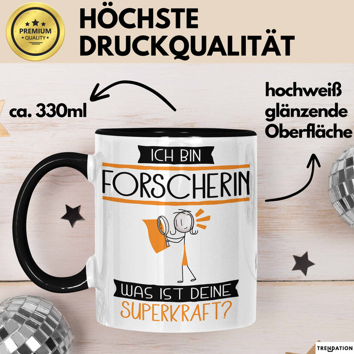 Forscherin Geschenk Tasse Ich Bin Forscherin Was Ist Deine Superkraft Geschenkidee Lustig Geburtstag Weihnachten Trendation