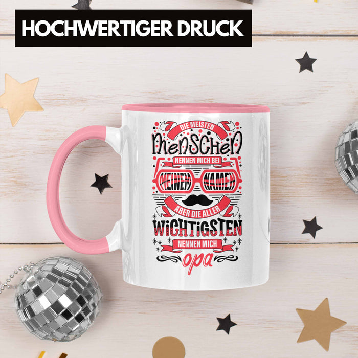 Opa Tasse Geschenk von Enkel Enkelin Bester Opa Der Welt Tasse Geschenkidee Bester Opa Der Welt Rosa Trendation