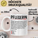 Pflege Krankenschwester Wertschätzung Tasse Geschenk Lustige Geschenkidee Spruch Pflegerin Weiß Trendation