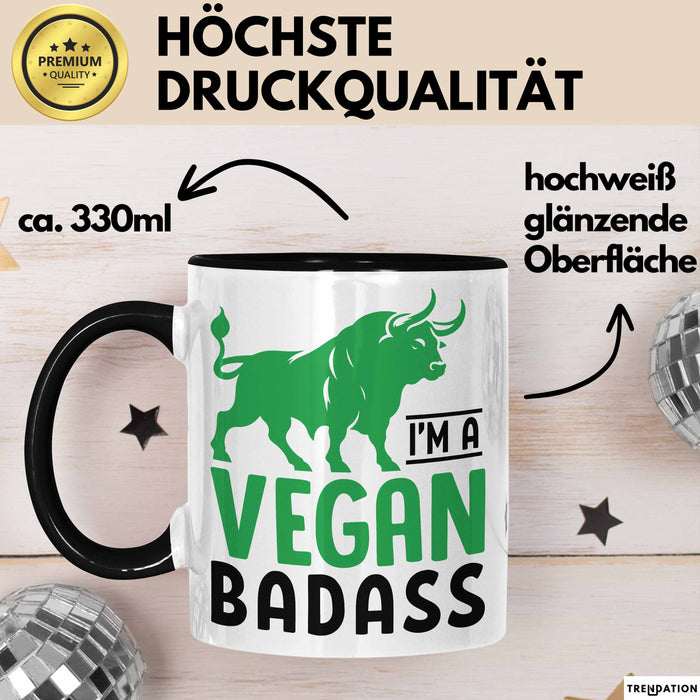 Veganer Tasse Geschenk Gym Vegan Gesund Stier Geschenkidee Trendation