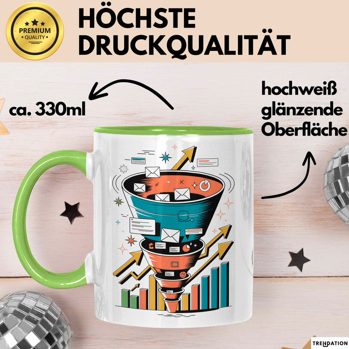 Marketing Manager Tasse Geschenk Lustige Geschenkidee Spruch Für Wachstums Manager Grün Trendation