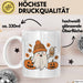 Halloween Tasse Geschenk Kürbis Geschenkidee Oktober Kaffee-Becher Weiß Trendation