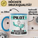 Pilot Tasse Geschenk für Pilot Der Mann Der Alles Kann Geschenkidee zum Geburtstag Blau Trendation