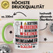 Weinsammler Geschenk Tasse Lustiger Spruch Erheben Sie Sich Der Weinsammler Betritt den Raum Grün Trendation