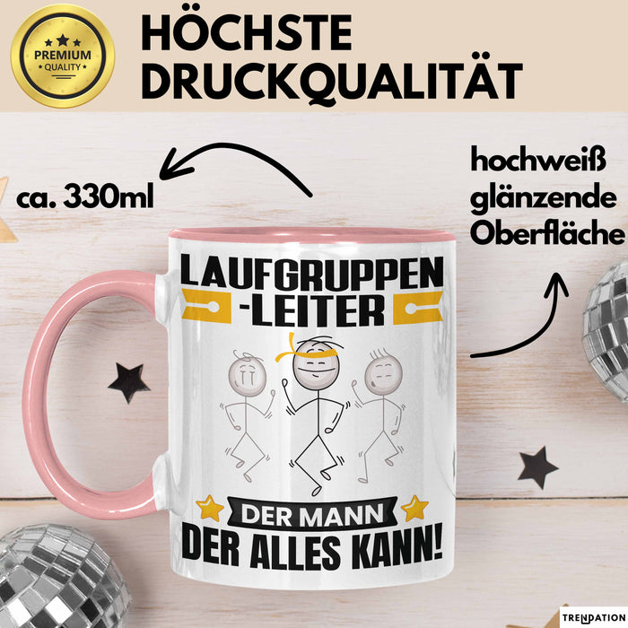 Laufgruppenleiter Tasse Geschenk für Laufgruppenleiter Der Mann Der Alles Kann Geschenkidee zum Geburtstag Rosa Trendation