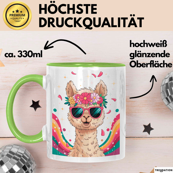 Alpaka Fan Tasse Geschenk Lustige Geschenkidee Spruch Für Alpaka Liebhaber Grün Trendation