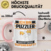 Puzzler Tasse Geschenk für Puzzler Geburtstag Lustiger Spruch Kaffee-Becher Was Ist Deine Superkraft Rosa Trendation