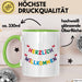 Willkommensparty Dekoration Tasse Geschenk Lustige Geschenkidee Spruch Herzlich Willkommen Grün Trendation