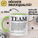 Büroarbeit Kollege Wertschätzung Tasse Geschenk Lustige Geschenkidee Spruch Team Grün Trendation