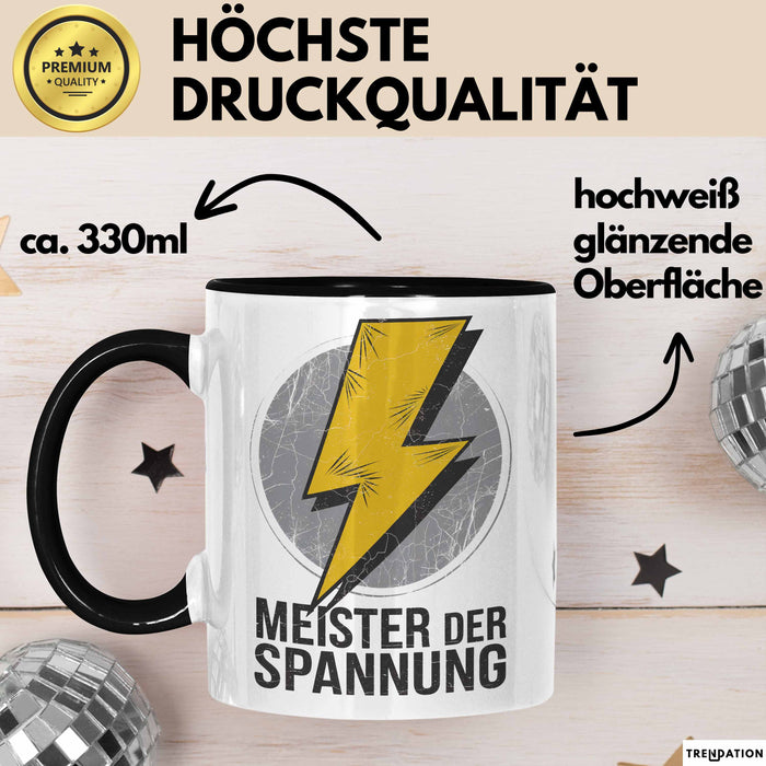 Elektriker Tasse Geschenk Meister der Spannung Geschenk Trendation