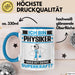 Physiker Tasse Geschenk für Physiker Geburtstag Lustiger Spruch Kaffee-Becher Was Ist Deine Superkraft Blau Trendation