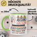 Konzertveranstalterin Tasse Geschenk Lustig Abstand Halten Hochleistungs-Konzertveranstalterin Mit Drang Zur Perfektion Bei Der Arbeit Grün Trendation