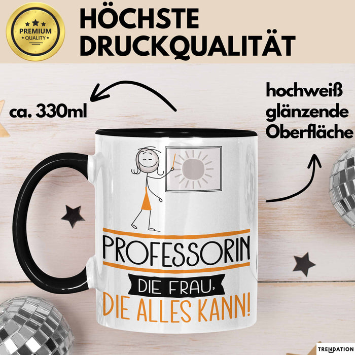 Professorin Geschenk Tasse Becher Die Frau Die Allen Kann Geschenkidee für eine Professorin Lustig Trendation