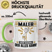 Maler Tasse Geschenk für Maler Der Mann Der Alles Kann Geschenkidee zum Geburtstag Grün Trendation