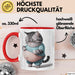 Dicke Fette Katze Kätzchen Besitzer Tasse Becher Geschenk Lustige Geschenkidee Spruch Rot Trendation