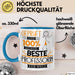 Beste Professorin Der Welt Tasse Geschenk für Eine Professorin Geprüft Und Sicher Geschenkidee Geburtstag Weihnachten Blau Trendation