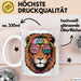 Hippie Löwe Tasse Geschenk Lustige Geschenkidee Spruch Weiß Trendation