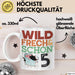 5. Geburtstag Geschenk Tasse Becher Wild Frech Und Schon 5 Weiß Trendation