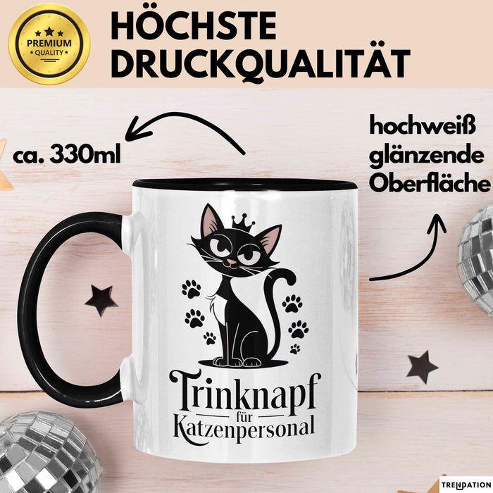 Katzenliebhaber Tasse Geschenkidee Trinknapf Katzen Personal Trendation