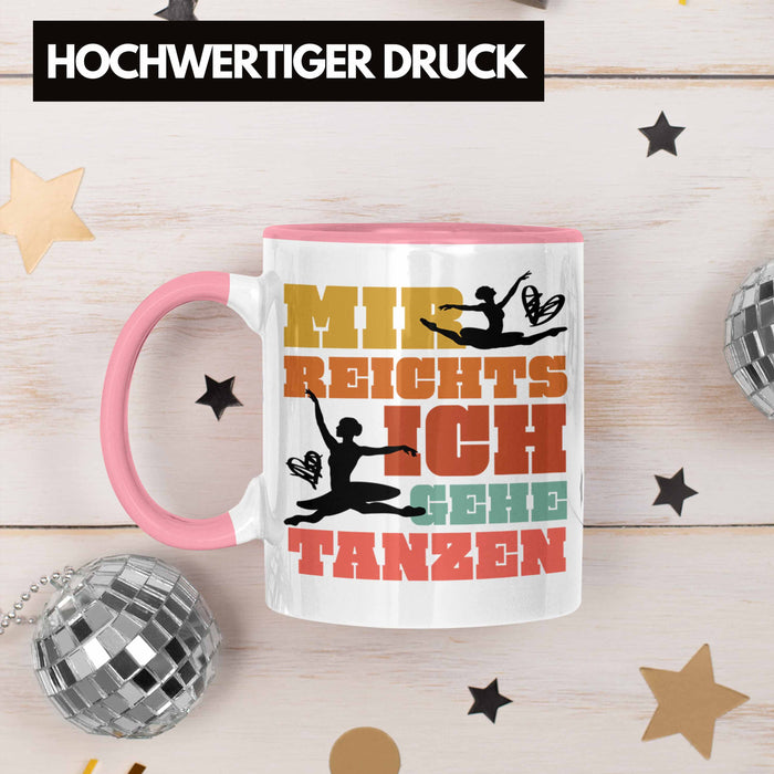 Trendation - Ballett Ballerina Tänzerin Tasse Mädchen Geschenk Frauen Tanzen Geschenkidee Kaffeetasse Rosa Trendation