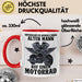 Motorradfahrer Geschenk Tasse Kaffee-Becher Motorrad Spruch Unterschätze Niemals Einen Alten Mann Auf Einem Motorrad Spruch Männer Rot Trendation