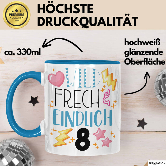 Witzige Tasse Geschenk Wild Frech Und Einfühlsam Süßes Design Blau Trendation