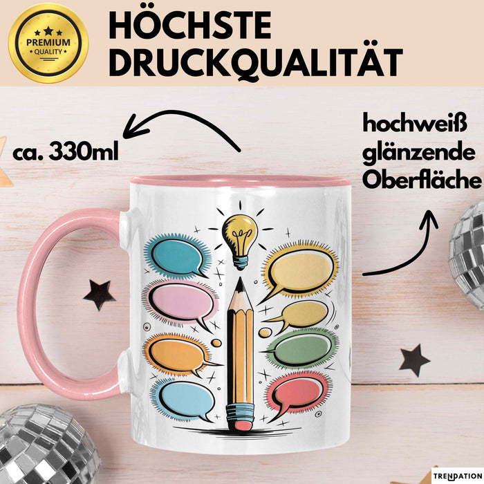 Werbetexter Tasse Geschenk Lustige Geschenkidee Spruch Für Wort Zauberer Rosa Trendation