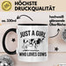 Kuh Tasse Geschenk Just A Girl Who Loves Cows Geschenkidee Tier Schwarz Trendation
